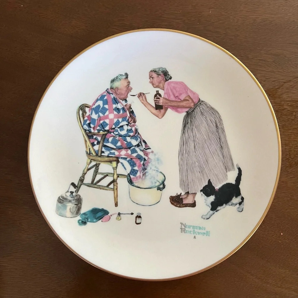 NORMAN ROCKWELL 1978 Four Seasons Collectors Wall Plate Gorham Limited Edition
